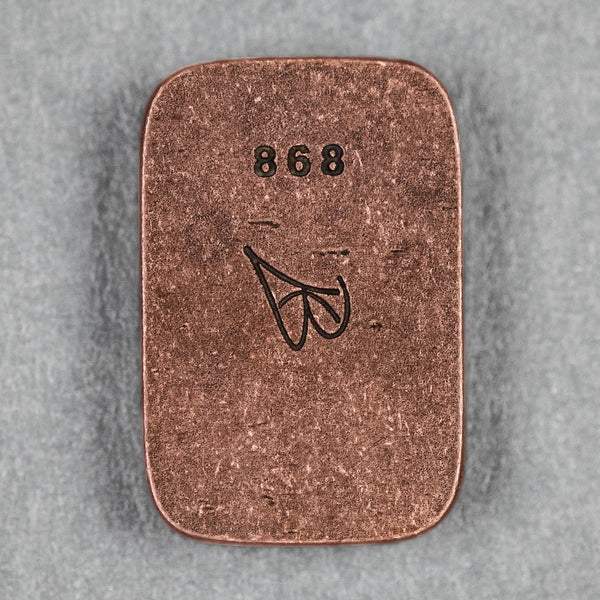 Ben Krein x URBAN Worry Stone - Aged Copper Seigaiha - URBAN EDC®