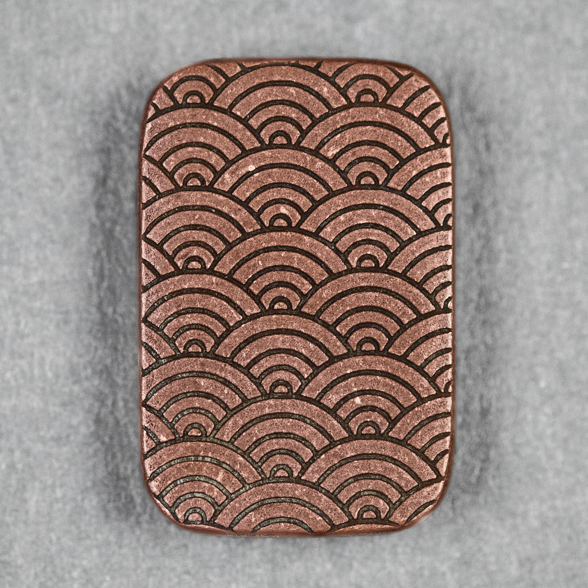 Ben Krein x URBAN Worry Stone - Aged Copper Seigaiha - URBAN EDC®