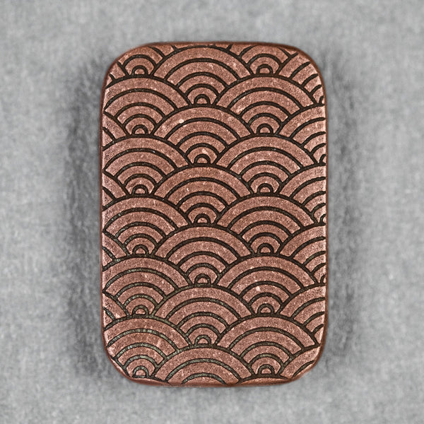 Ben Krein x URBAN Worry Stone - Aged Copper Seigaiha - URBAN EDC®
