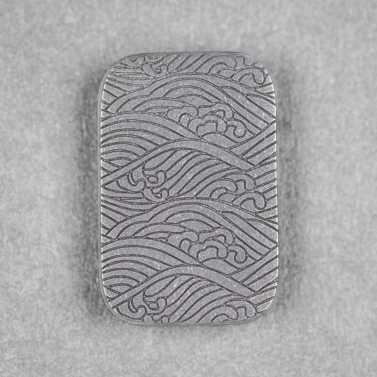 Ben Krein x URBAN Worry Stone - Aged Titanium Seigaiha - URBAN EDC®