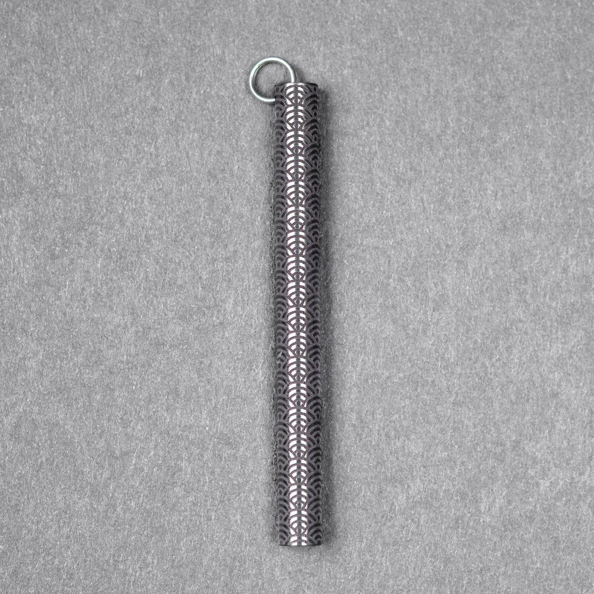 Blank Forces x URBAN CHROMA Titanium EDC Ink Keychain Pen - Blue Seigaiha - URBAN EDC®