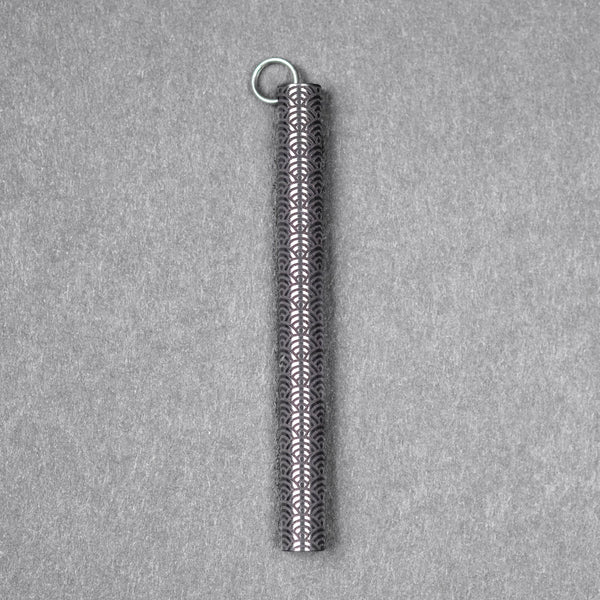 Blank Forces x URBAN CHROMA Titanium EDC Ink Keychain Pen - Blue Seigaiha - URBAN EDC®