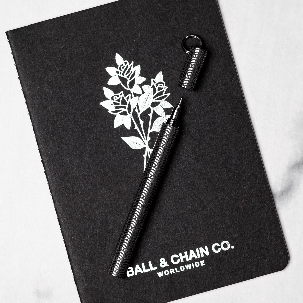 Blank Forces x URBAN CHROMA Titanium EDC Ink Keychain Pen - Seigaiha - URBAN EDC®