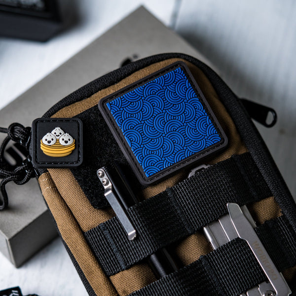 Chaos Seigaiha™ RE Patch - Black & Blue - 2x2 - URBAN EDC®