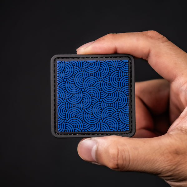 Chaos Seigaiha™ RE Patch - Black & Blue - 2x2 - URBAN EDC®