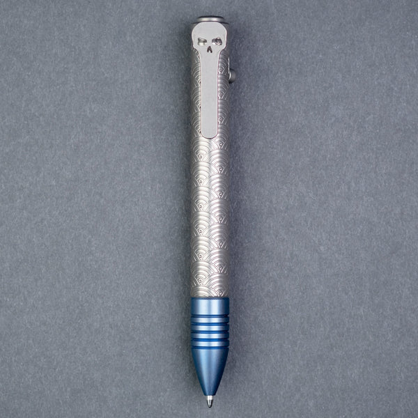 Chaves Knives Ultramar Bolt Action Pen - Seigaiha Titanium (Exclusive) - URBAN EDC®