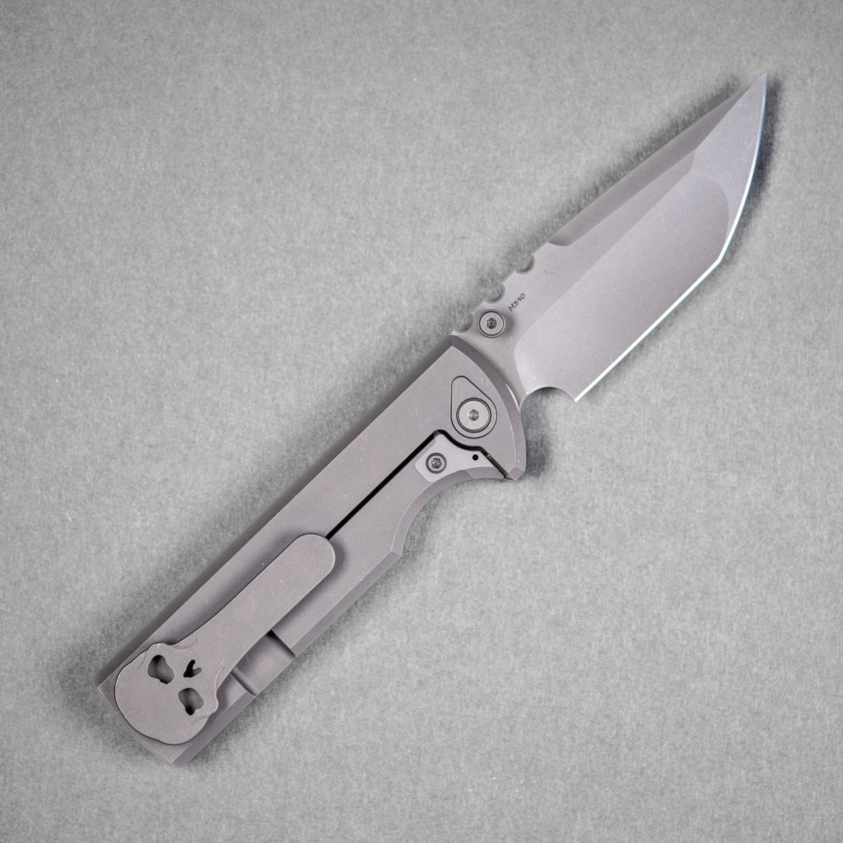 Chaves x URBAN NTAK Integral - Dark Stonewash M390 w/ Dark Stonewash Titanium Chaos Seigaiha™ - URBAN EDC®