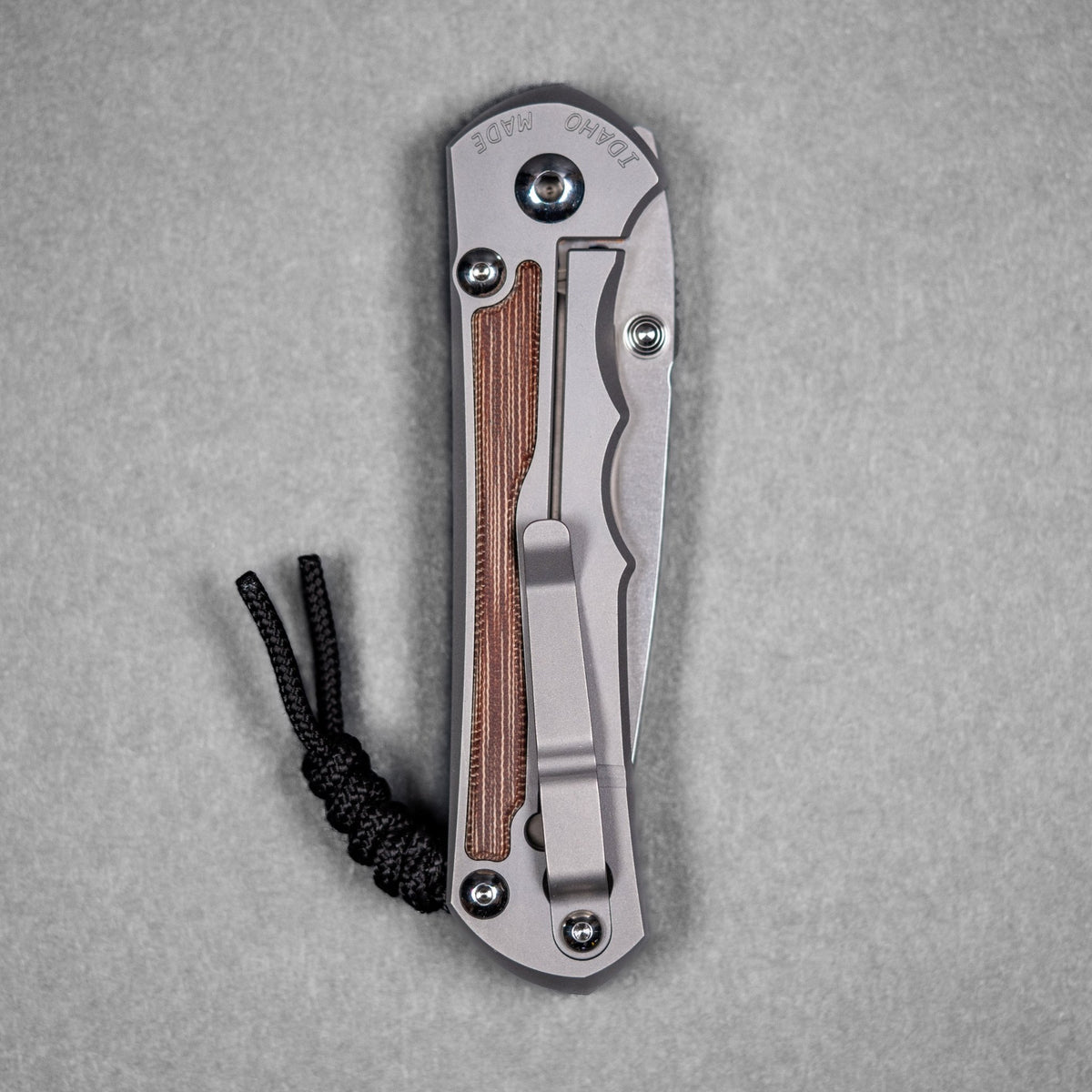 Chris Reeve Large Inkosi - Drop Point Magnacut & Glass Blasted Titanium w/ Natural Canvas Micarta Inlay - URBAN EDC®