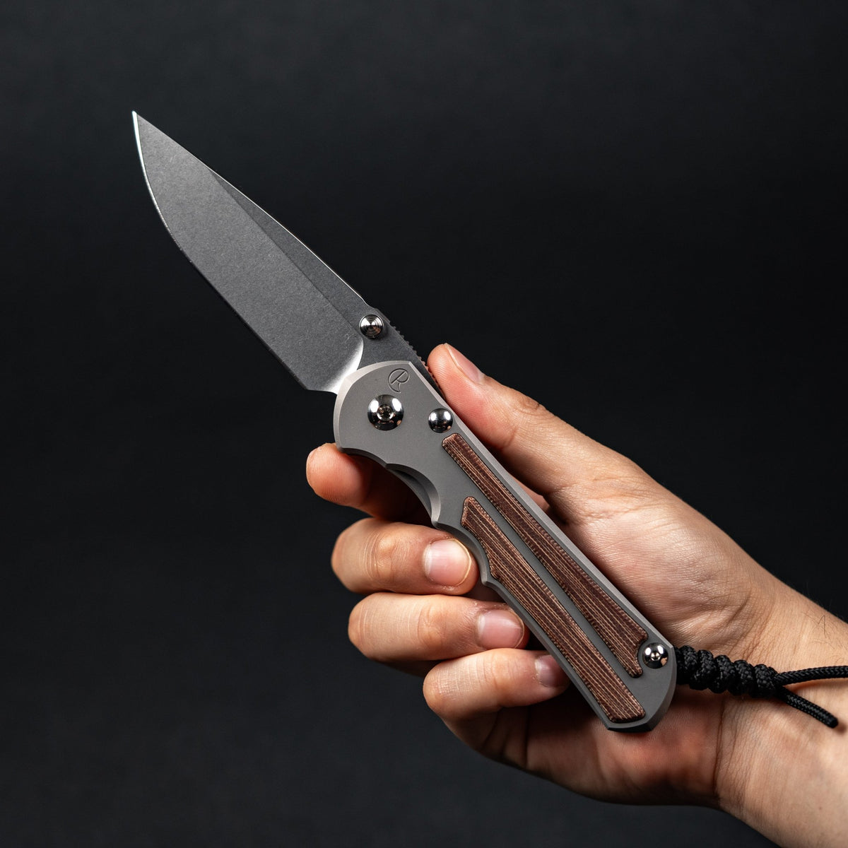 Chris Reeve Large Inkosi - Drop Point Magnacut & Glass Blasted Titanium w/ Natural Canvas Micarta Inlay - URBAN EDC®