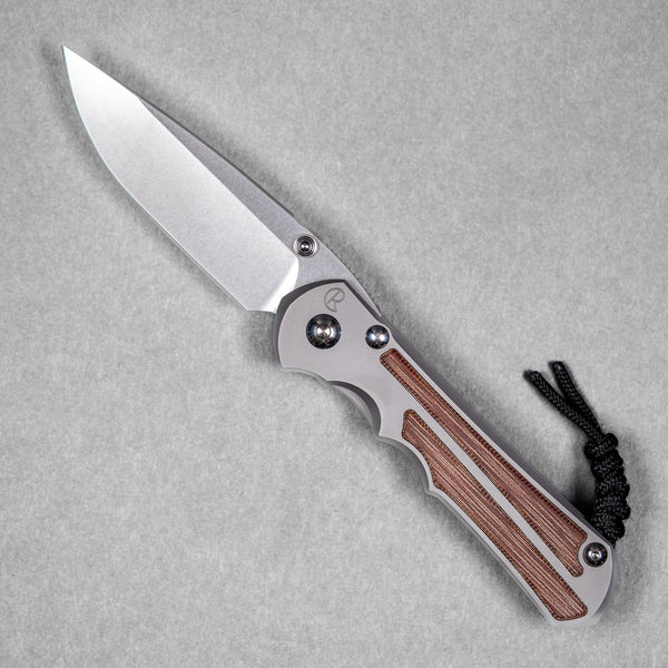 Chris Reeve Large Inkosi - Drop Point Magnacut & Glass Blasted Titanium w/ Natural Canvas Micarta Inlay - URBAN EDC®