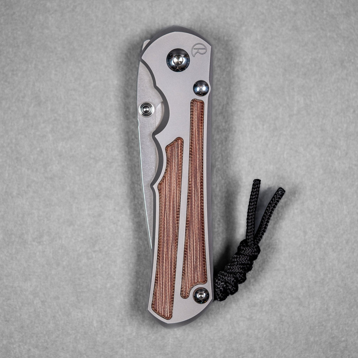 Chris Reeve Large Inkosi - Drop Point Magnacut & Glass Blasted Titanium w/ Natural Canvas Micarta Inlay - URBAN EDC®