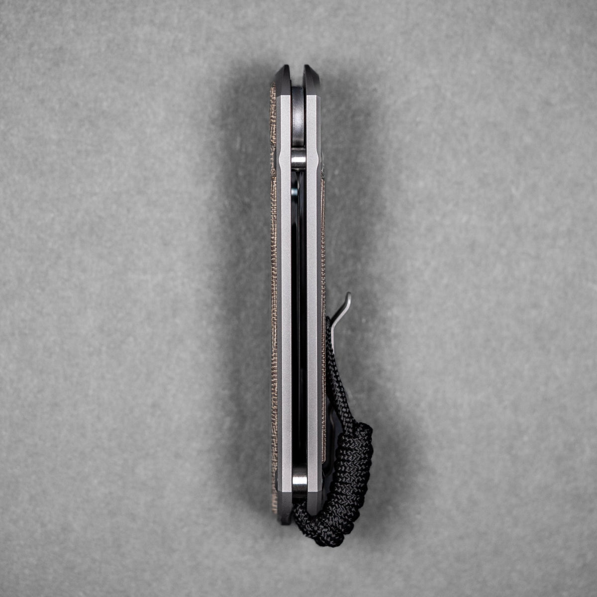 Chris Reeve Large Sebenza 31 - Drop Point Magnacut & Glass Blasted Titanium w/ Natural Canvas Micarta Inlay - URBAN EDC®