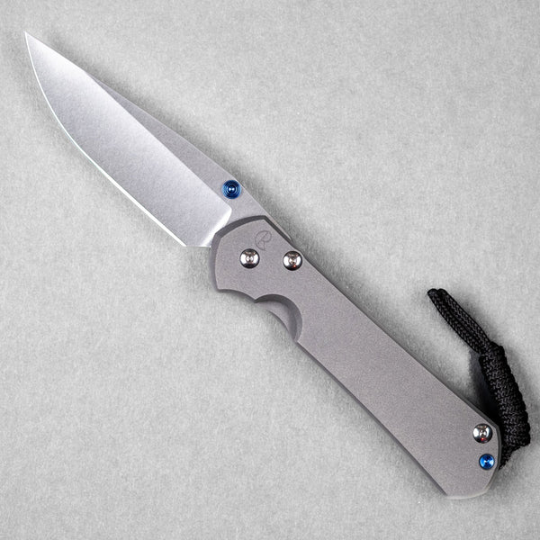 Chris Reeve Large Sebenza 31 Drop Point - Sandblasted Titanium - URBAN EDC®