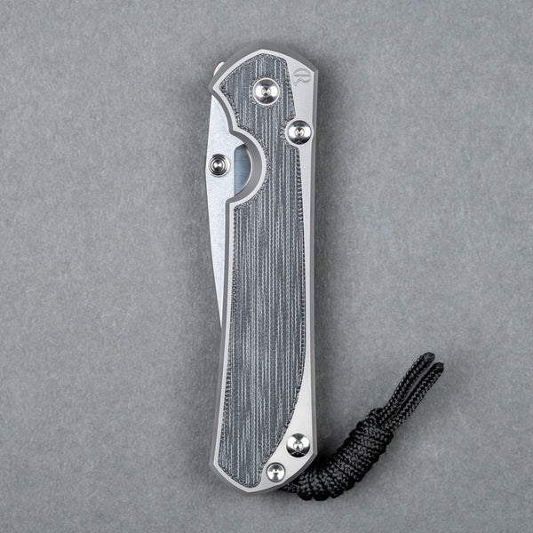 Chris Reeve Large Sebenza 31 Polished Drop Point - Black Canvas Micarta - URBAN EDC®