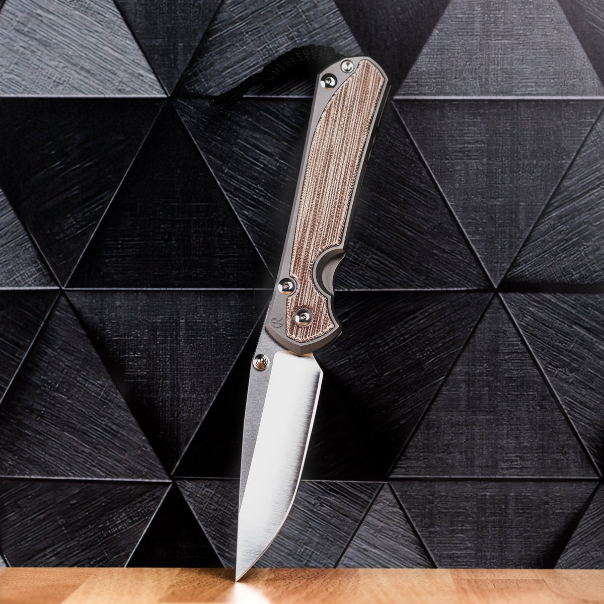 Chris Reeve Large Sebenza 31 Polished Drop Point - Natural Canvas Micarta - URBAN EDC®