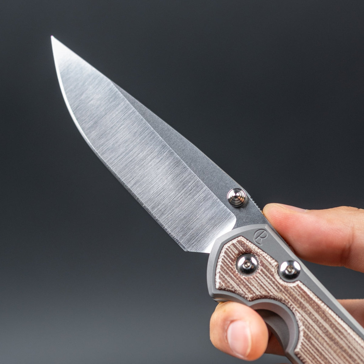 Chris Reeve Large Sebenza 31 Polished Drop Point - Natural Canvas Micarta - URBAN EDC®