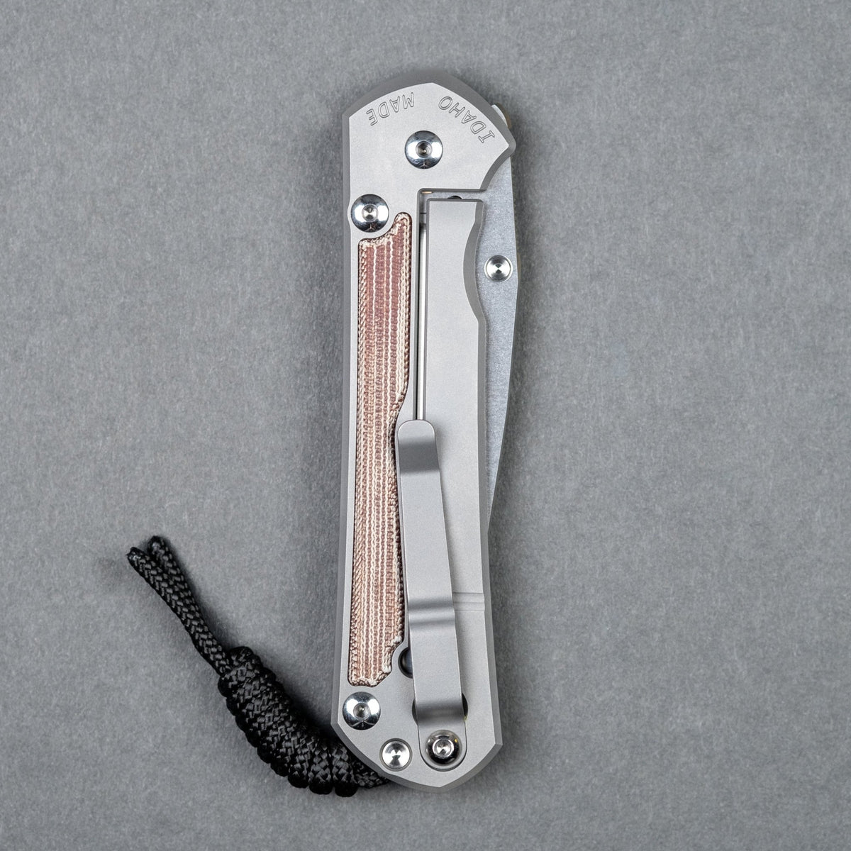 Chris Reeve Large Sebenza 31 Polished Drop Point - Natural Canvas Micarta - URBAN EDC®