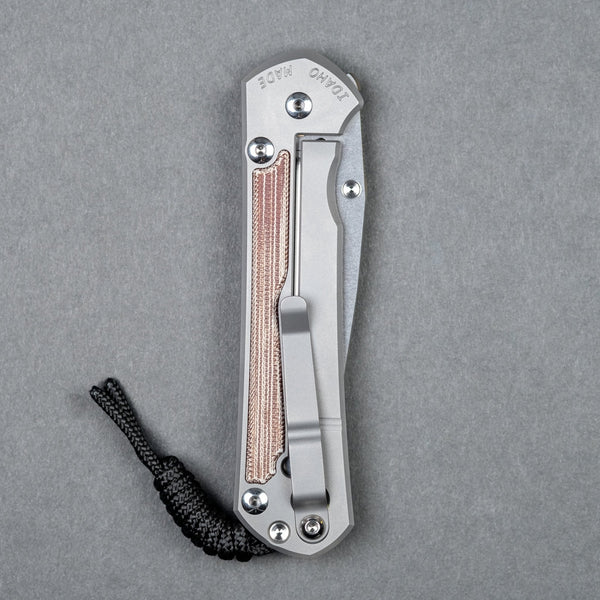 Chris Reeve Large Sebenza 31 Polished Drop Point - Natural Canvas Micarta - URBAN EDC®