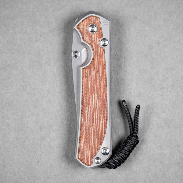 Chris Reeve Large Sebenza 31 Tanto - Magnacut & Glass Blasted Titanium w/ Natural Canvas Micarta Inlay - URBAN EDC®