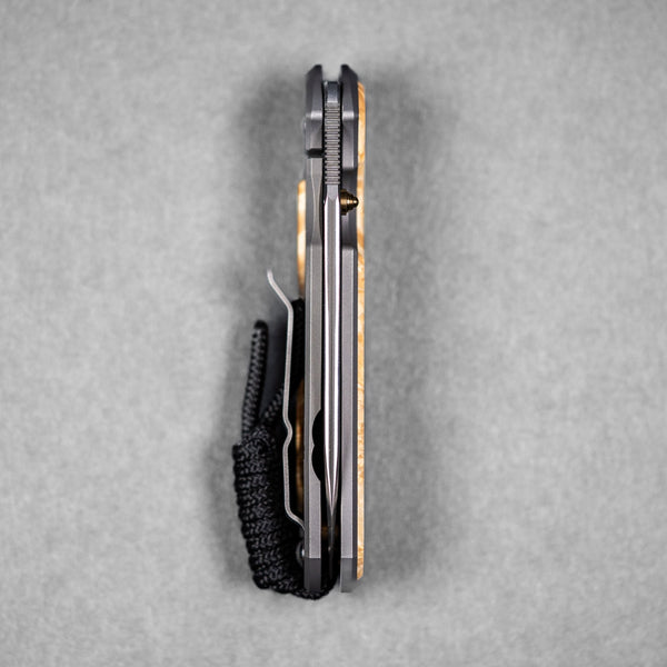 Chris Reeve Small Sebenza 31 - Insingo Magnacut & Glass Blasted Titanium w/ Box Elder - URBAN EDC®