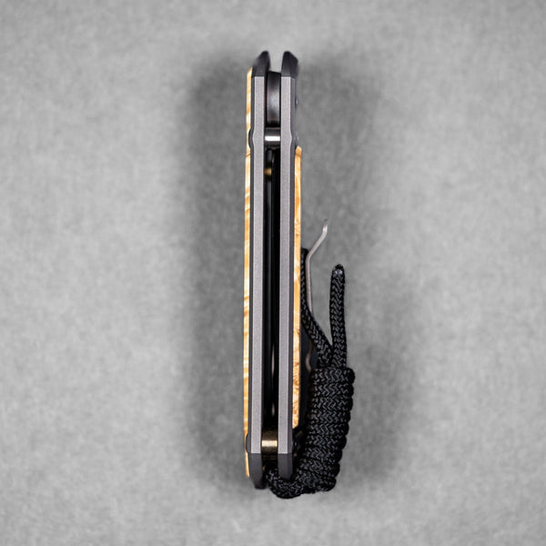 Chris Reeve Small Sebenza 31 - Insingo Magnacut & Glass Blasted Titanium w/ Box Elder - URBAN EDC®