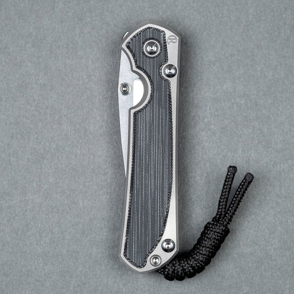 Chris Reeve Small Sebenza 31 Polished Drop Point - Black Canvas Micarta - URBAN EDC®