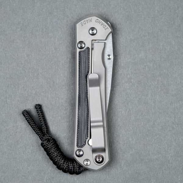 Chris Reeve Small Sebenza 31 Polished Drop Point - Black Canvas Micarta - URBAN EDC®