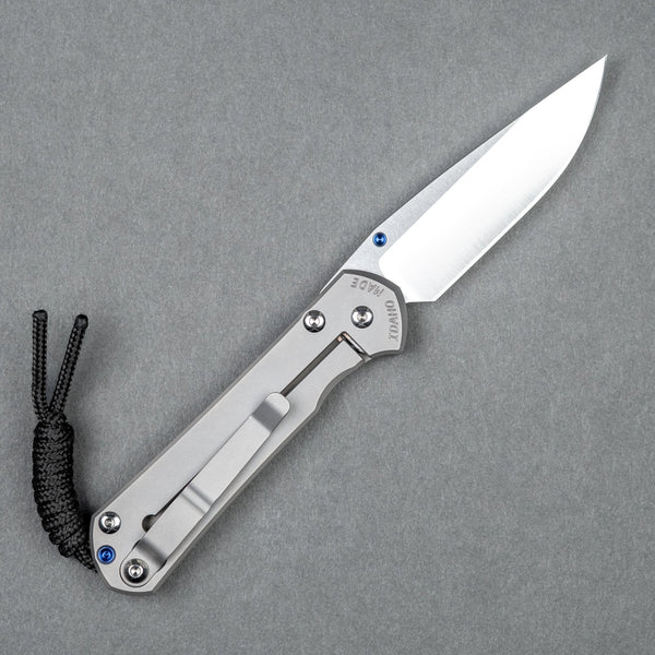 Chris Reeve Small Sebenza 31 Polished Drop Point - Glass Blasted Titanium - URBAN EDC®