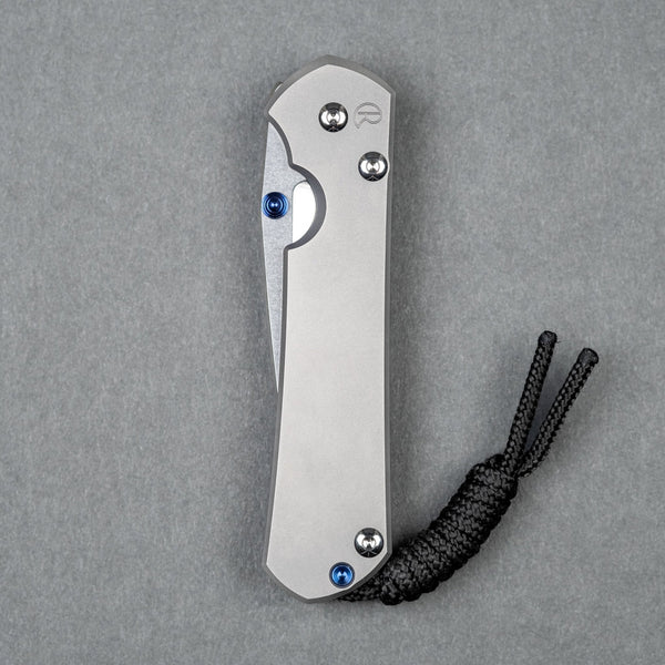 Chris Reeve Small Sebenza 31 Polished Drop Point - Glass Blasted Titanium - URBAN EDC®