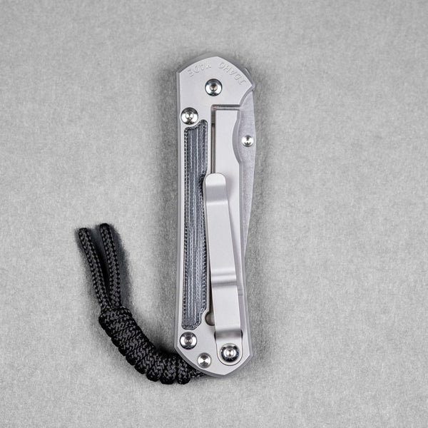Chris Reeve Small Sebenza 31 - Stonewashed Magnacut & Glass Blasted Titanium w/ Black Canvas Micarta Inlay - URBAN EDC®