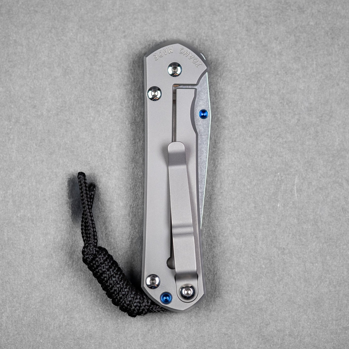 Chris Reeve Small Sebenza 31 Tanto - Glass Blasted Titanium w/ Blue Accents - URBAN EDC®