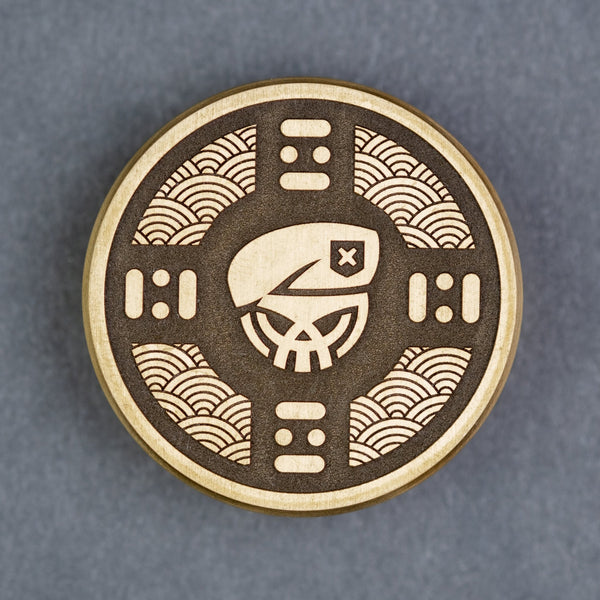 Combat Beads Seigaiha Haptic Coin - Brass (Exclusive) - URBAN EDC®