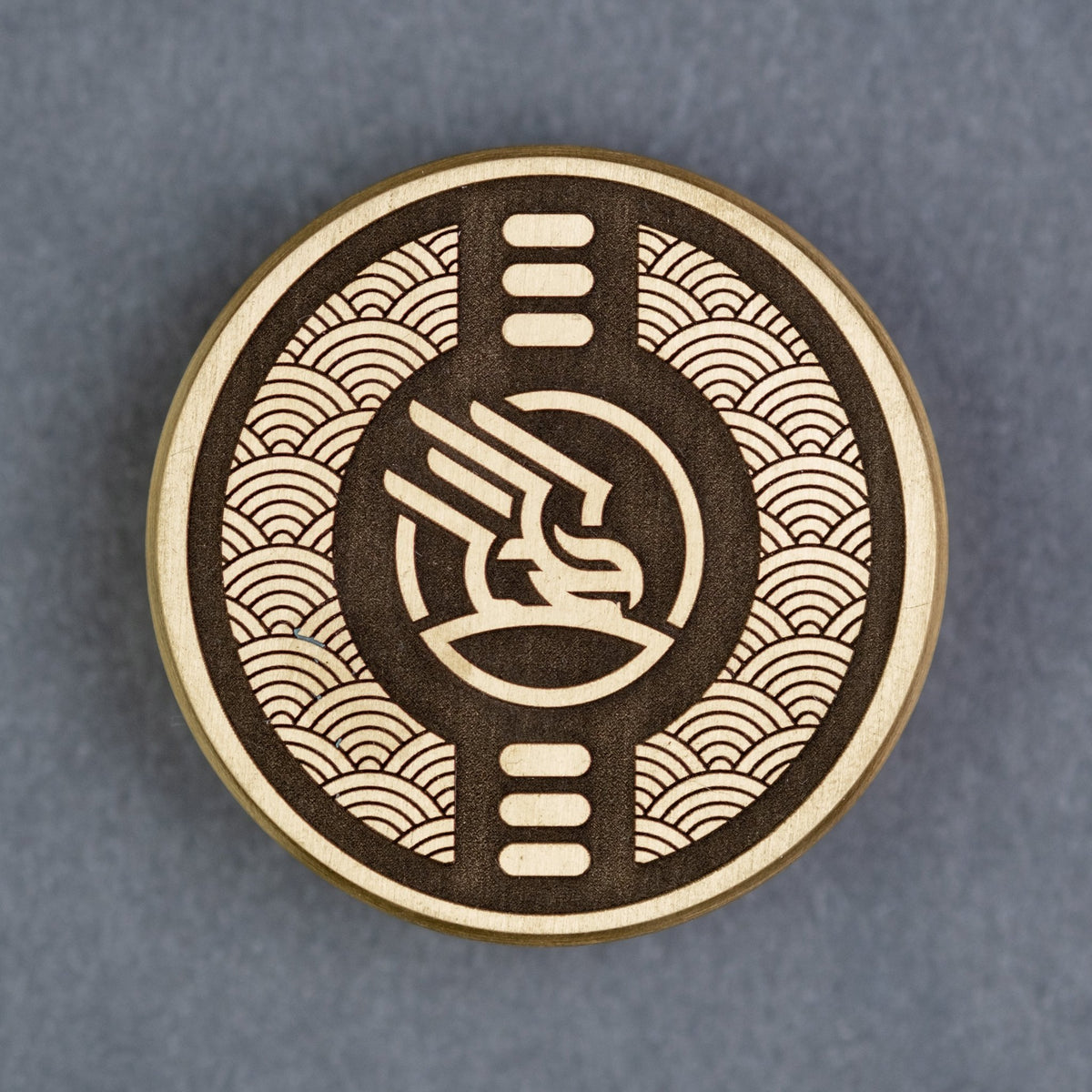 Combat Beads Seigaiha Haptic Coin - Brass (Exclusive) - URBAN EDC®