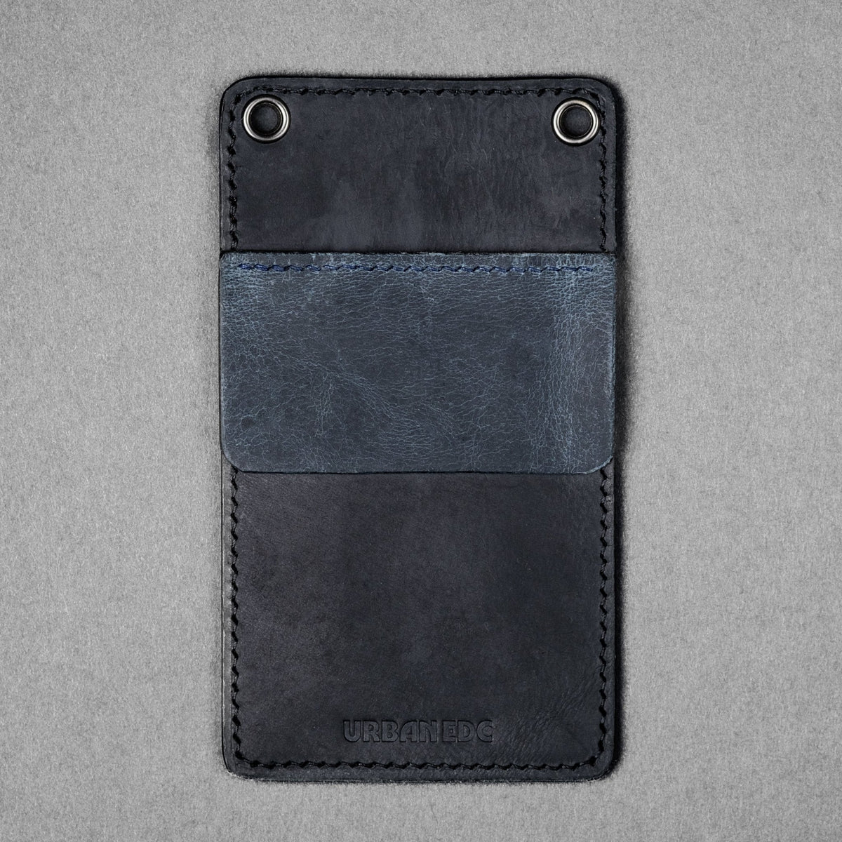 Concord Pocket Protector - Black & Blue Full - Grain Buffalo Leather - URBAN EDC®