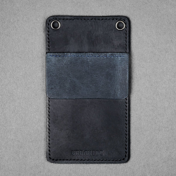 Concord Pocket Protector - Black & Blue Full - Grain Buffalo Leather - URBAN EDC®