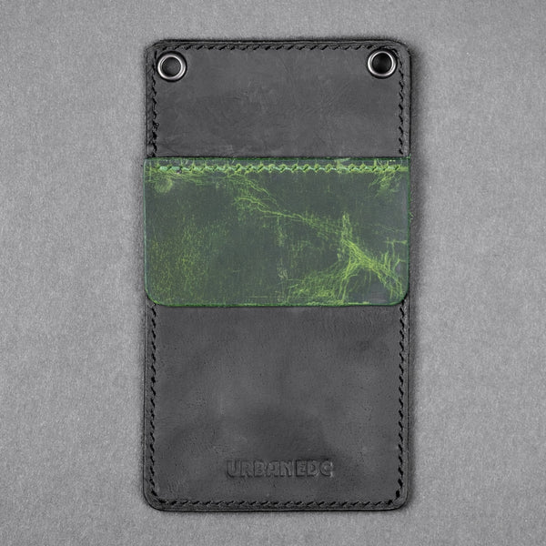 Concord Pocket Protector - Black & Lime Full - Grain Buffalo Leather - URBAN EDC®