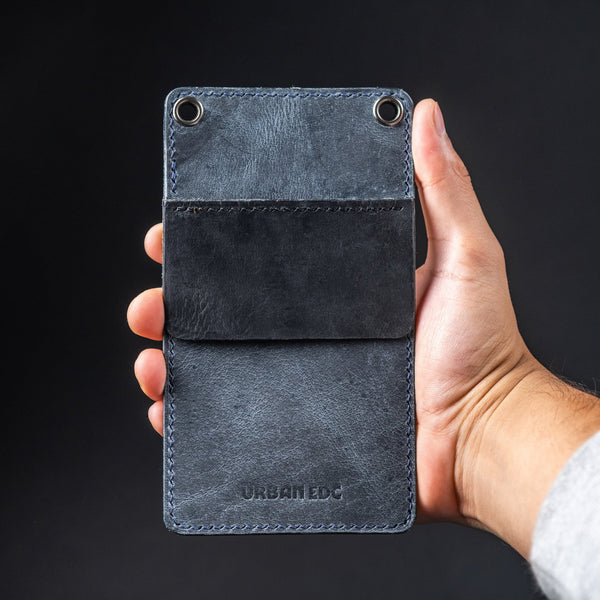 Concord Pocket Protector - Blue & Black Full - Grain Buffalo Leather - URBAN EDC®