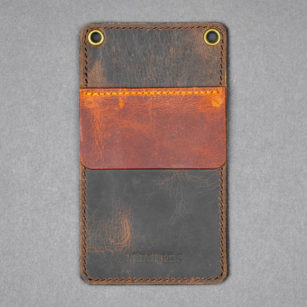 Concord Pocket Protector - Tan & Burnt Orange Full - Grain Buffalo Leather - URBAN EDC®