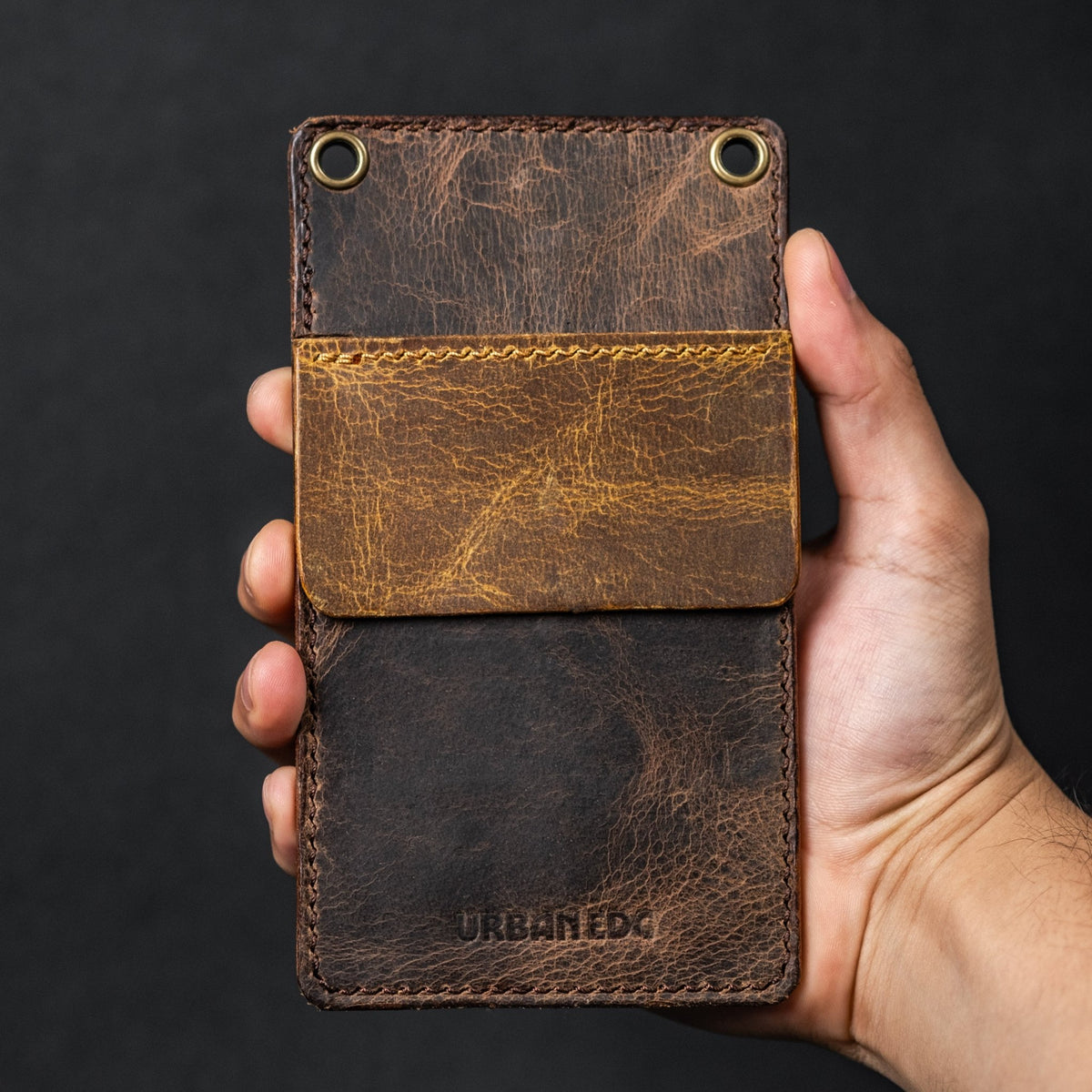 Concord Pocket Protector - Tan & Sunflower Full - Grain Buffalo Leather - URBAN EDC®