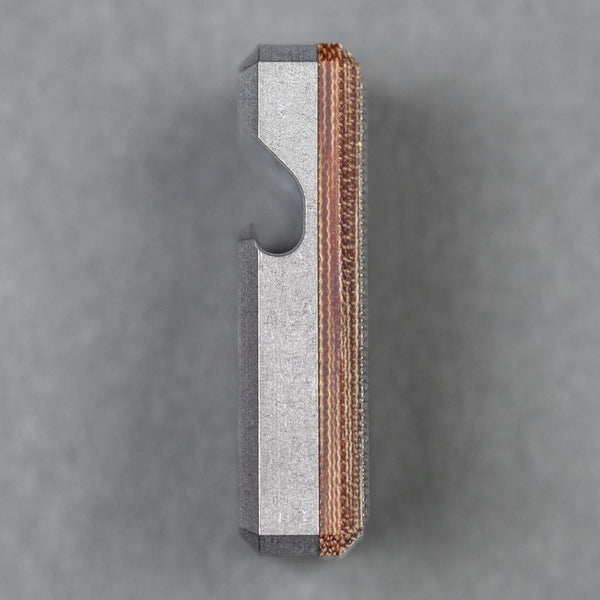 CrowGear Don't Worry Stone - Brown Micarta & Titanium Seigaiha (Exclusive) - URBAN EDC®