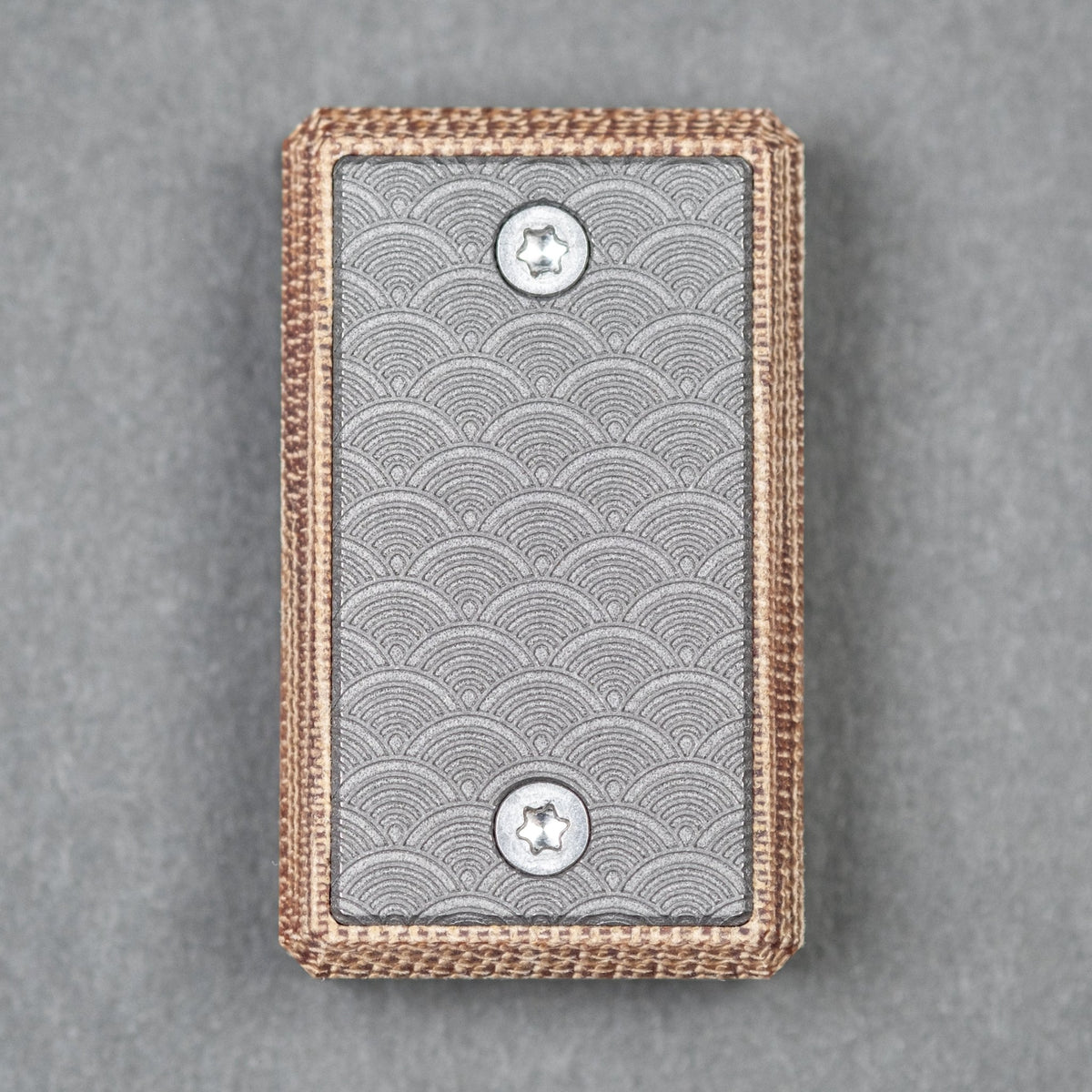 CrowGear Don't Worry Stone - Brown Micarta & Titanium Seigaiha (Exclusive) - URBAN EDC®