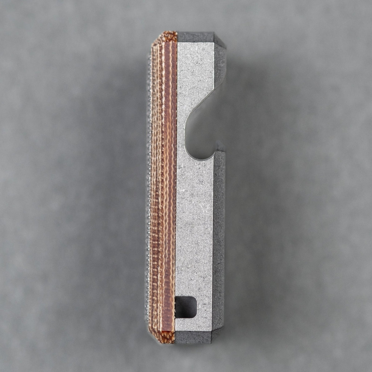 CrowGear Don't Worry Stone - Brown Micarta & Titanium Seigaiha (Exclusive) - URBAN EDC®