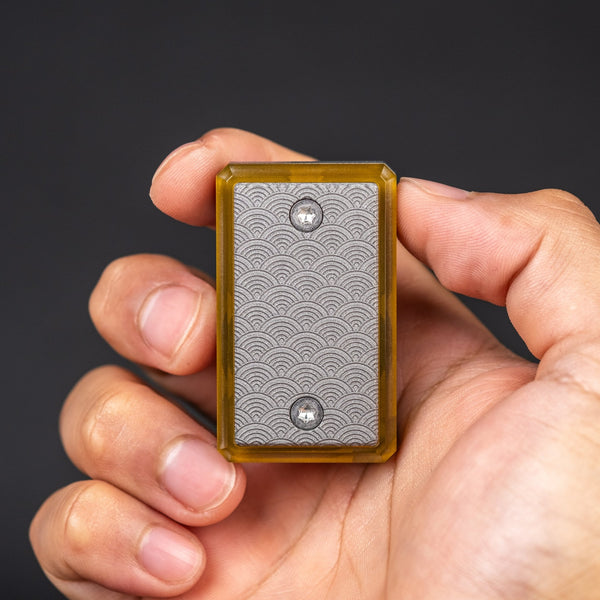 CrowGear Don't Worry Stone - Ultem & Titanium Seigaiha (Exclusive) - URBAN EDC®