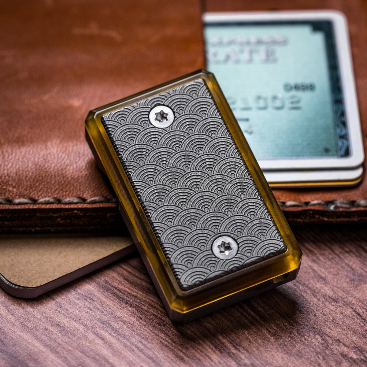 CrowGear Don't Worry Stone - Ultem & Titanium Seigaiha (Exclusive) - URBAN EDC®