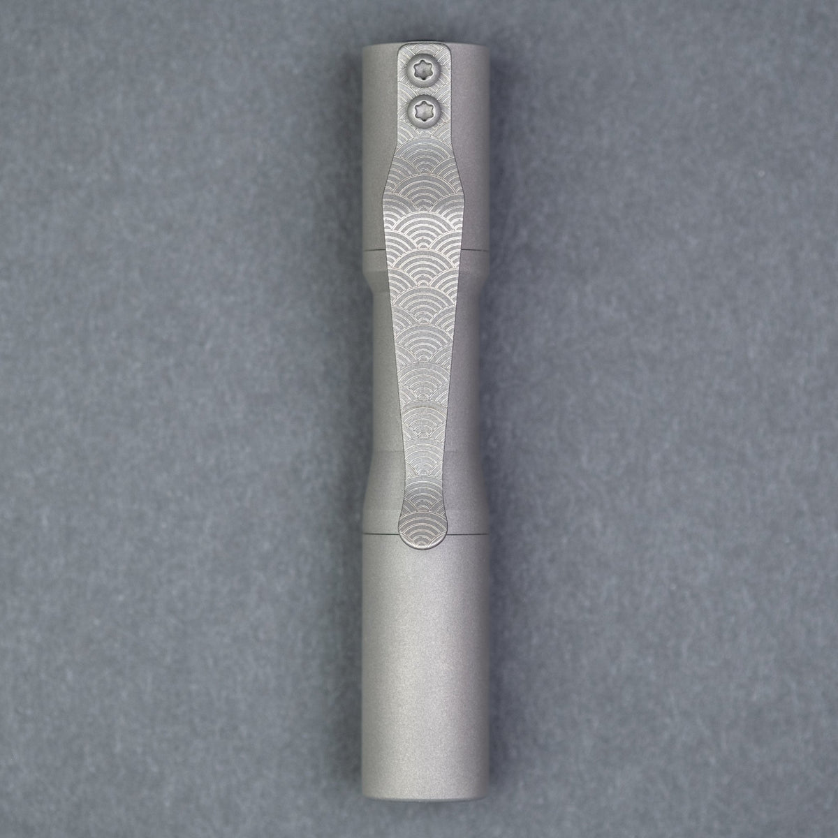 CWF Micro Arcadian Click - Titanium w/ Seigaiha Clip (Exclusive) - URBAN EDC®