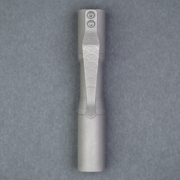 CWF Micro Arcadian Click - Titanium w/ Seigaiha Clip (Exclusive) - URBAN EDC®