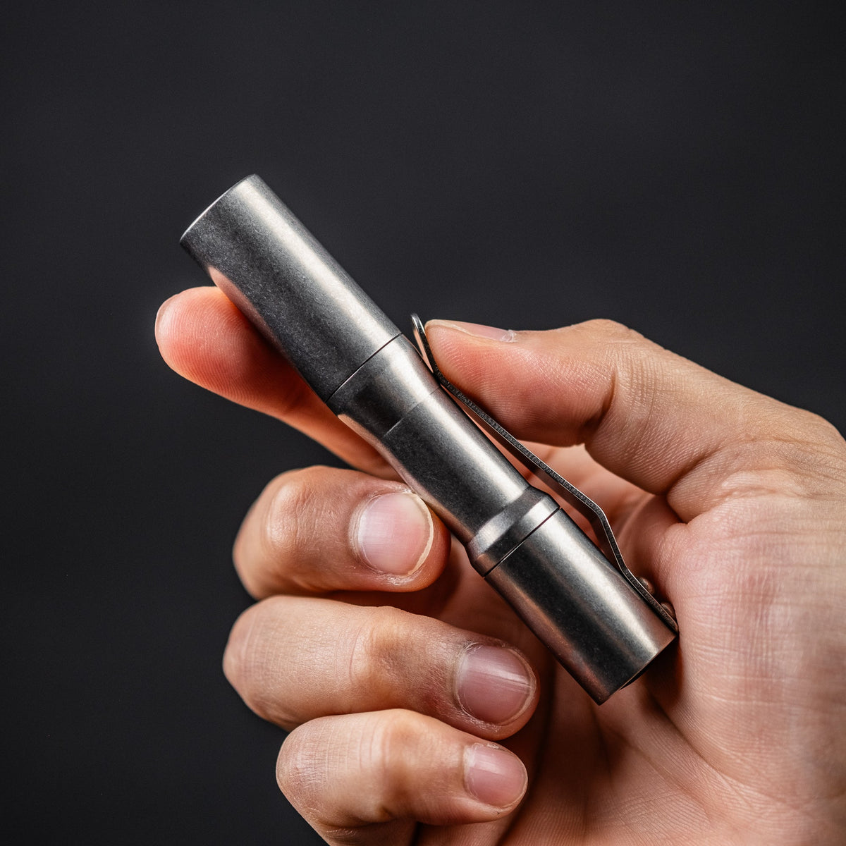 CWF Micro Click - Tumbled Titanium (Custom) - URBAN EDC®