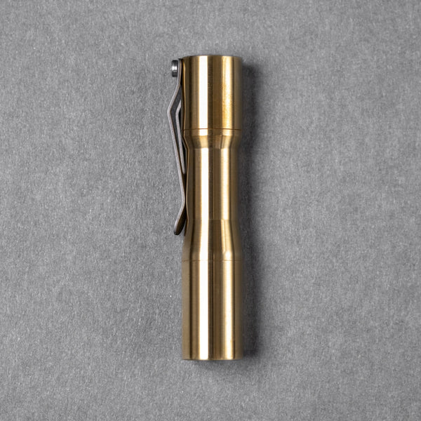CWF Mini Arc Flashlight - Machined Brass (Custom) - URBAN EDC®