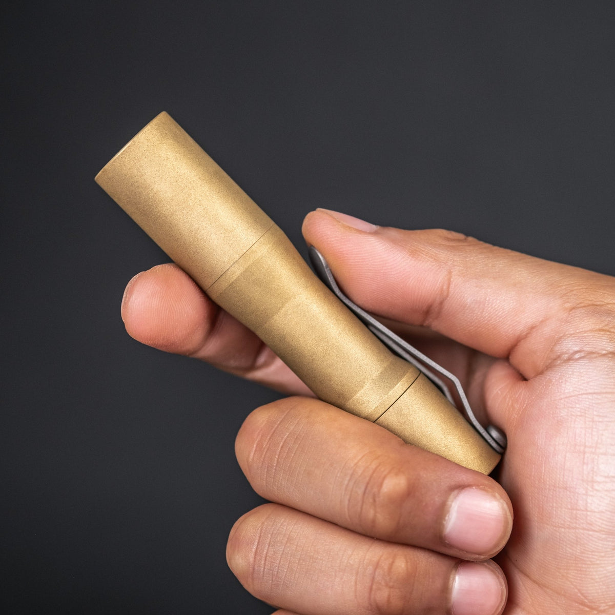 CWF Mini Arc Flashlight - Stonewashed Brass (Custom) - URBAN EDC®