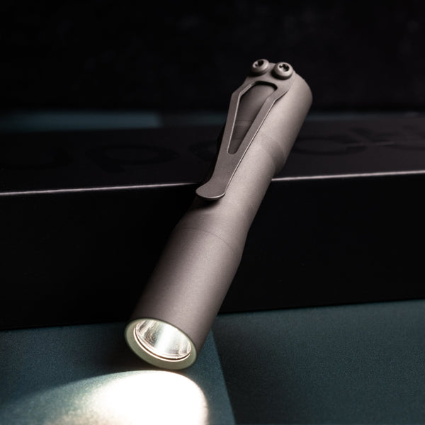 CWF Mini Arc Flashlight - Stonewashed Titanium (Custom) - URBAN EDC®
